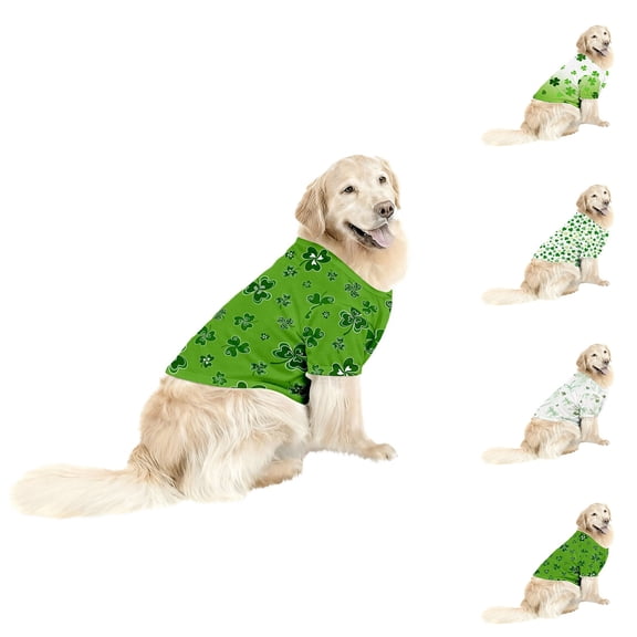Migroa Dog Plaid Vest, St. Patrick's Day Pet Costume for Family Photo, Holiday Party, Parade Bottle Green + Ebony Xxl