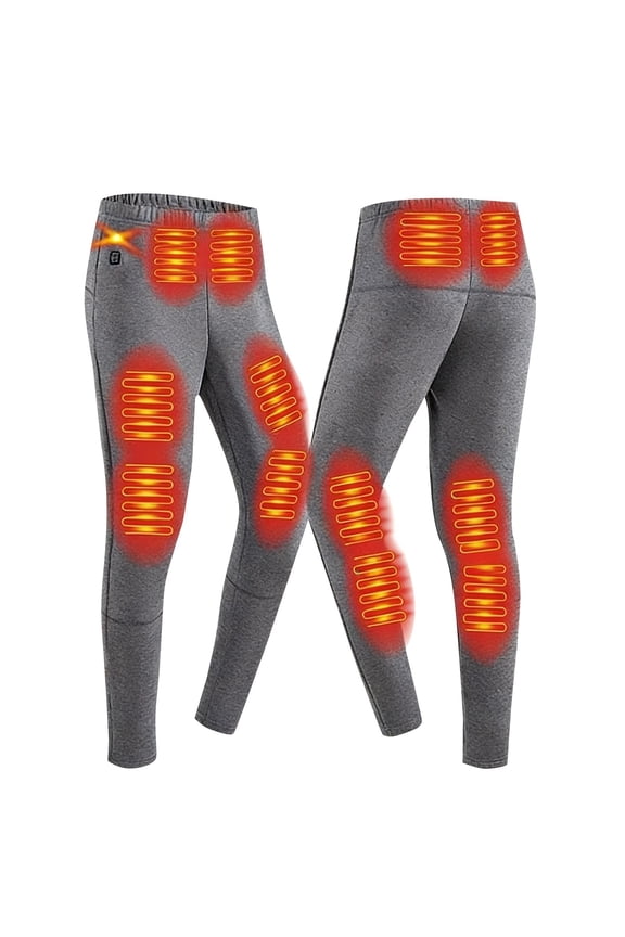 Essential Heated Base Layer | Men's Solid Color Thermal Pants for Winter | Ultra-Soft & Comfortable Casual Lounge Wear , Grey Xxl