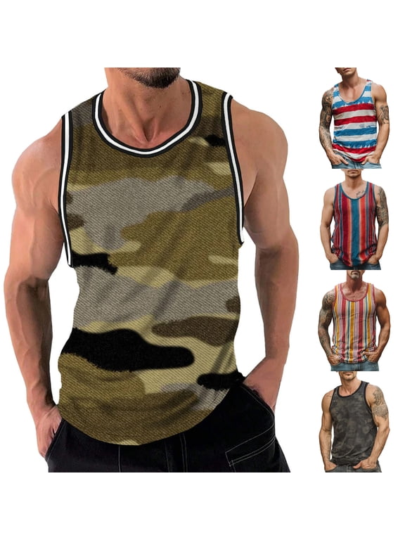 Men's Casual Tank Tops Sleeveless Cut Off Shirts Bodybuilding Gym Workout Stringer T-Shirts Pink L
