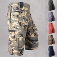 thumbnail image 1 of Migroa Men's Hiking Cargo Shorts 3/4 Relaxed Fit Mens Running Shorts Lightweight Outdoor Shorts for Men Trip Golf Camping Casual with Zipper Pockets Khaki S, 1 of 4