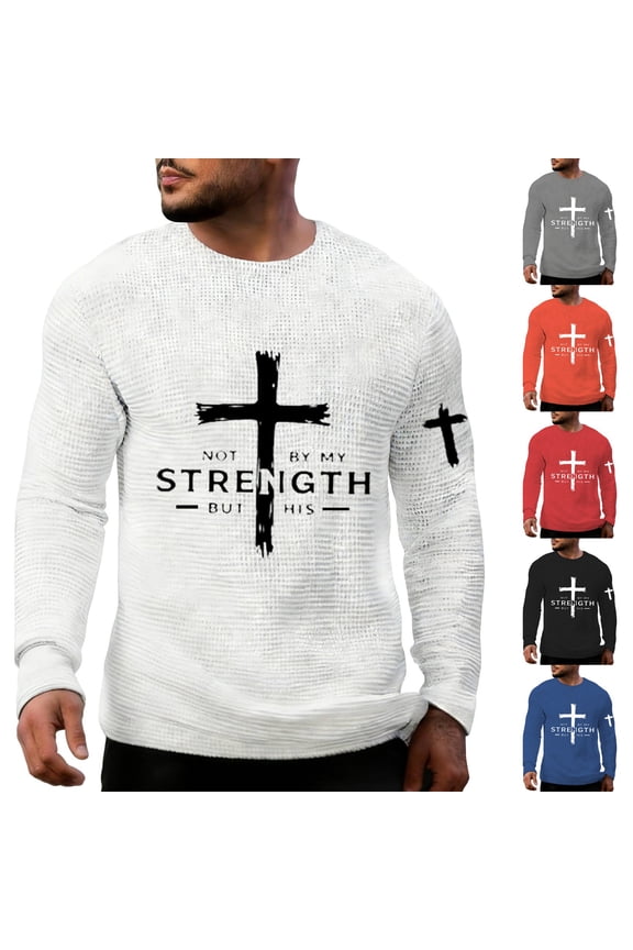 Migroa Men's Print Long Sleeve Waffle T-Shirt Ski Style - Thermal Knit Fabric, Winter Sports Design - Perfect for Ski Trip, Snowboarding, Winter Vacation, Cold Weather Sports -