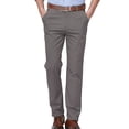 thumbnail image 1 of Migroa Mens Dress Pants Formal Slim Fit Tuxedo Expandable Waist Flat Front Slacks Pant for Men Groomsmen Business Work Regular Fit Grey 2Xl, 1 of 5