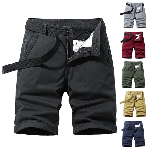 Migroa Mens Flat Front Golf Short Work Dress Short with Pockets Casual Shorts Summer Beach Shorts Pants Lightweight Skinny Casual with Expandable Waist Summer Shorts Jn L
