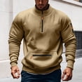 thumbnail image 1 of Migroa Mens Half Zip Sweatshirt Fleece Lined, Men's Casual Half Zip Long Sleeve Sweatshirt, Sporty Pullover Hoodie for Fall Winter Gym Running, Fleece Lined Top Long Sleeve Hoodie for Gym Gym,, 1 of 4