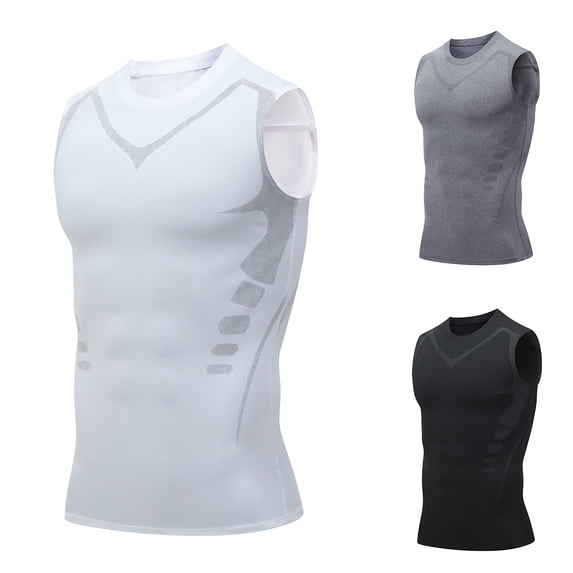 Migroa Mens Running Sport Tank Tops Gym Wicking Athletic Mesh Breathable Workout Sleeveless Shirts Base Layer Sports Workout Shirts for Basketball Grey S