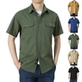 thumbnail image 1 of Migroa Mens Short Sleeve Button Down Shirts Work Casual Button up Relaxed Fit Summer Shirt with Two Pockets Yellow 5Xl, 1 of 4