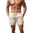 thumbnail image 1 of Migroa Mens Swim Trunks Quick Dry Beach Relaxed Fit Comfort Shorts with Pockets Pull on Soft Lounge Drawstring Sweatpant Beige L, 1 of 9