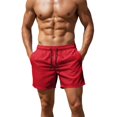thumbnail image 1 of Migroa Mens Swim Trunks Quick Dry Beach Relaxed Fit Comfort Shorts with Pockets Pull on Soft Lounge Drawstring Sweatpant Red L, 1 of 9