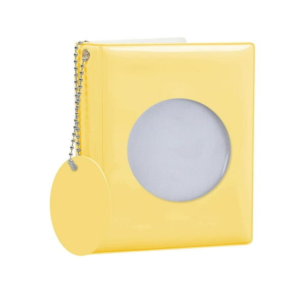 Migroa Photocard Album with Pockets, Photo Card Book for Collecting Pictures, Id Cards, Tickets and Memories Light Yellow