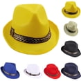 thumbnail image 1 of Migroa Unisex Fedora Hat Casual Short Brim Structured Panama Style Cap Lightweight Daily Head Decoration for Men Women Gathering Outdoor Daily Matching Grey One Size, 1 of 5