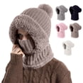 thumbnail image 1 of Migroa Women's Beanie Hat & Scarf Set, Fleece Lined Knit Winter Set for Ski Cycling Navy Universal Fit, 1 of 6