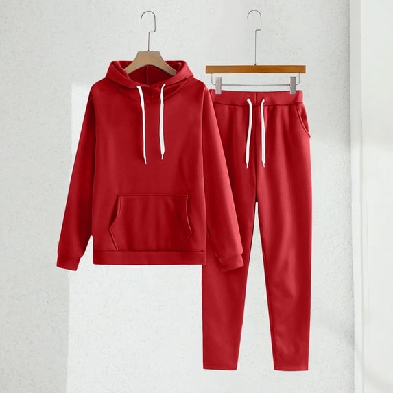 Migroa Womens Solid Color Hoodie Jogger Set, Women's Solid Color Hoodie & Jogger Set, High Neck Long Sleeve Two Piece, Sporty Outfit for Gym Workout High Neck Long Sleeve Two Piece Gym, Workout,