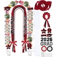 thumbnail image 1 of Miguan 18 Pcs Graduation Leis Class of 2026 Double Braided Ribbon Money Lei Kit Gift Party Favor for Women Men(Red,Black), 1 of 7