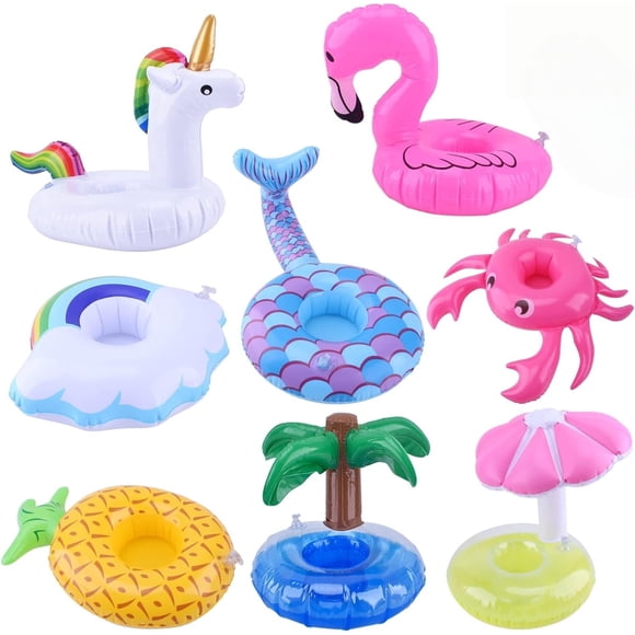 Miguan 15pcs Inflatable Drink Cup Holder Floating Drink Holder for Pool