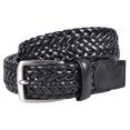 thumbnail image 1 of Miguel Bellido Classic Woven Leather Belt - Black, 1 of 3