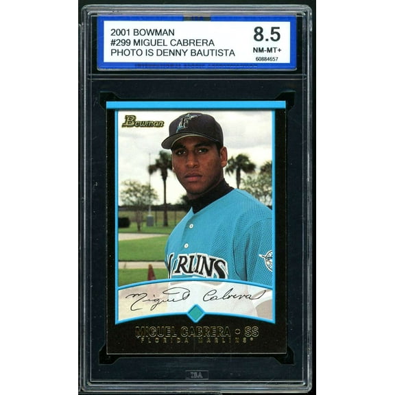 Miguel Cabrera Card 2001 Bowman #299 ISA 8.5 NM-MT+