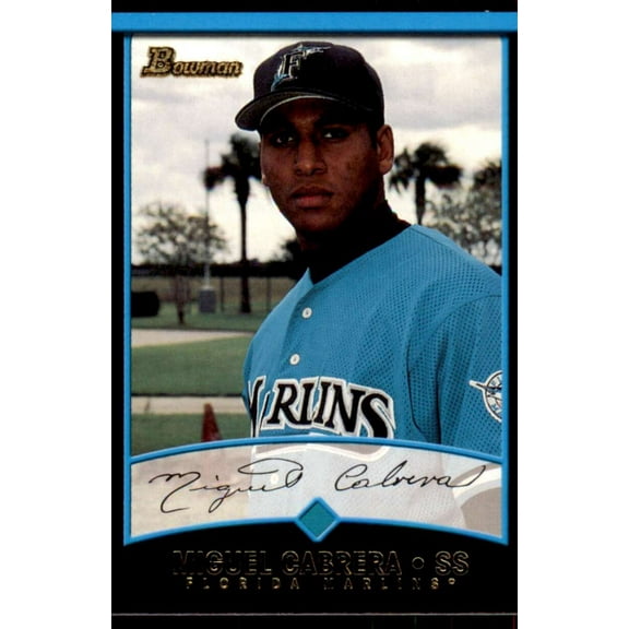 Miguel Cabrera Card 2001 Bowman #299