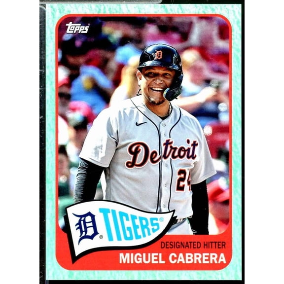 Miguel Cabrera Card 2023 Topps Archives Aqua Sparkle #126