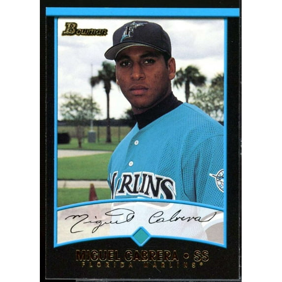 Miguel Cabrera UER Card 2001 Bowman #299