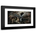 thumbnail image 1 of Miguel Jacinto Menéndez 24x15 Black Modern Framed Museum Art Print Titled - St. Augustine Appears and Puts an End to the Plague of the Locusts (1734), 1 of 1