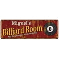 thumbnail image 1 of Miguel's Billiard Room Red Sign Game Room Pool 6x18 106180008329, 1 of 1