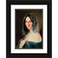 thumbnail image 1 of Mihael Stroj 11x14 Black Ornate Wood Framed Double Matted Museum Art Print Titled: Portrait of a Lady with White Lace Veil, 1 of 5