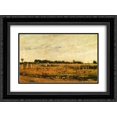 thumbnail image 1 of Mihaly Munkacsy 2x Matted 24x20 Black Ornate Framed Art Print 'Corn Field', 1 of 2