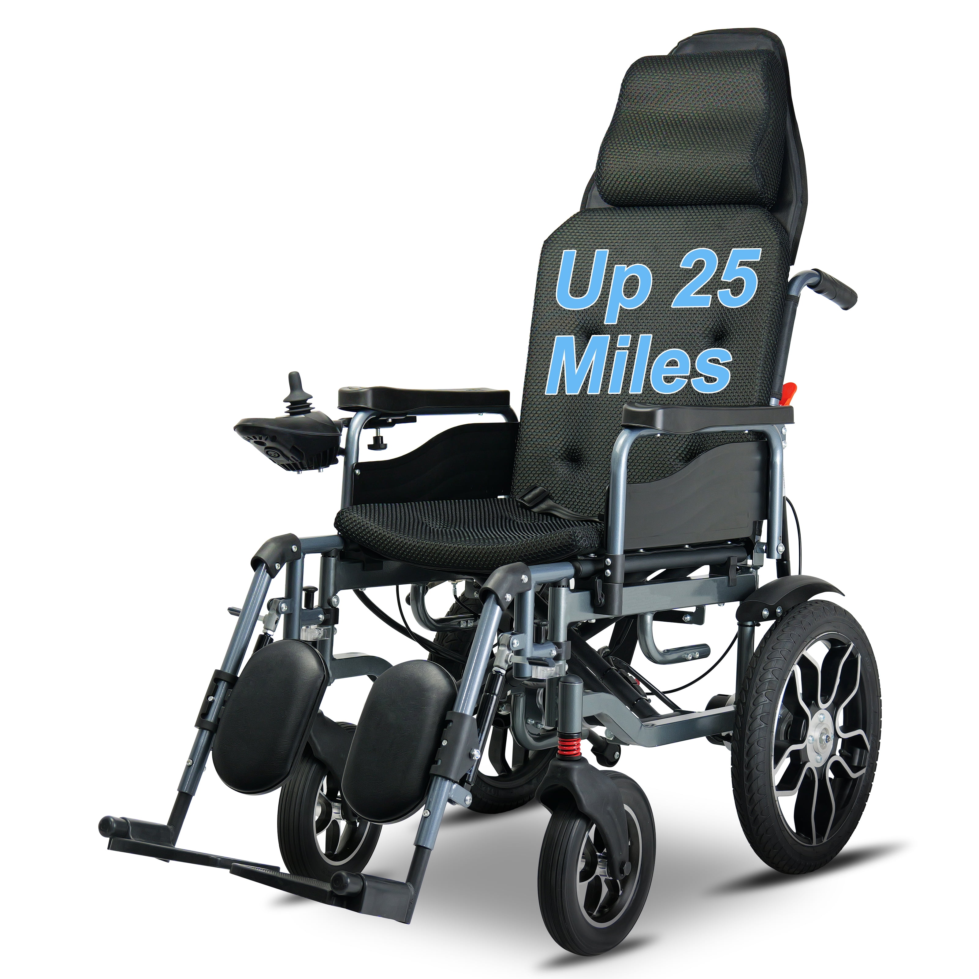 Mihayo Lightweight Folding Electric Wheelchair,25 Miles Travel Range