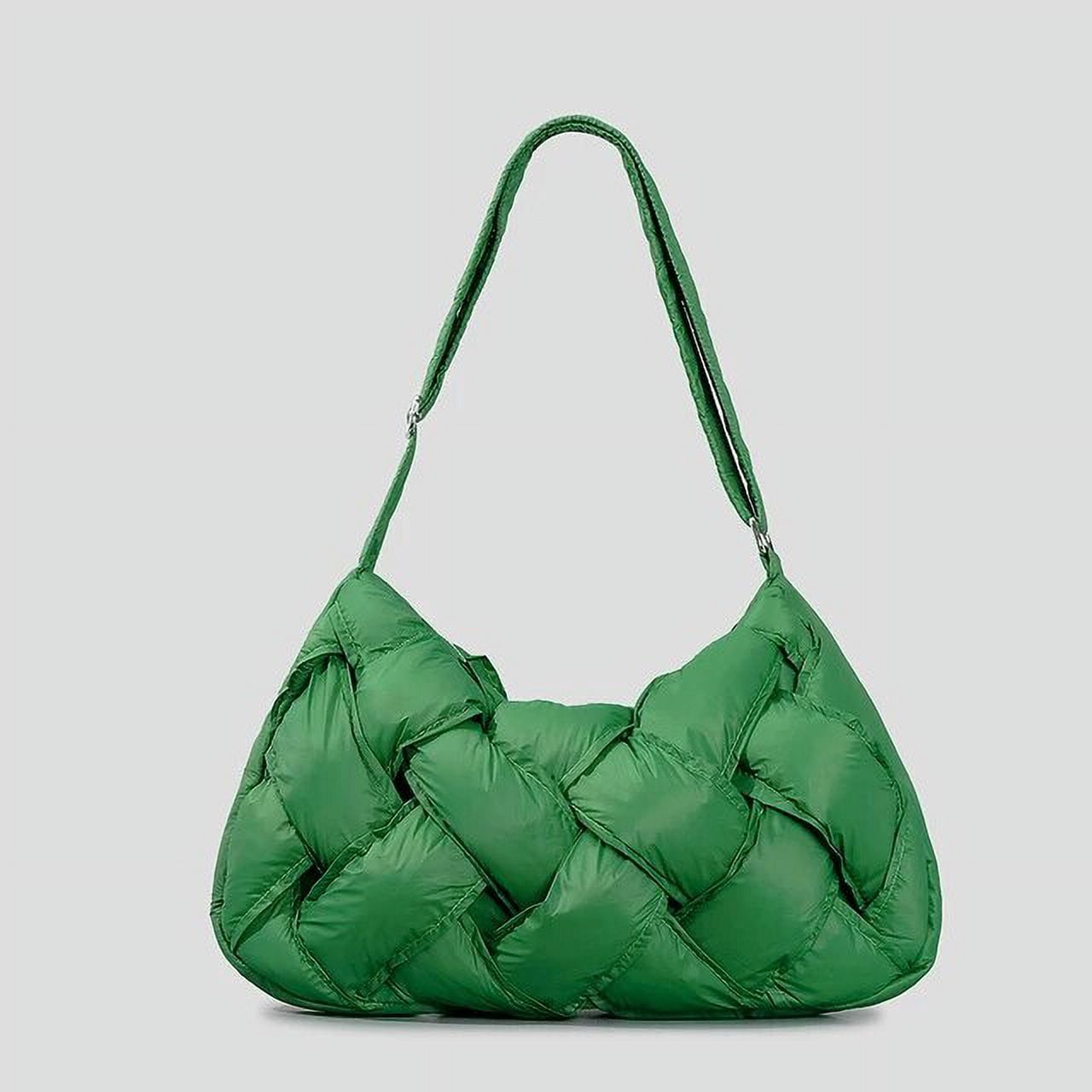 Mihoutao Fashion Woven Padded Women Shoulder Bags Designer Nylon Down