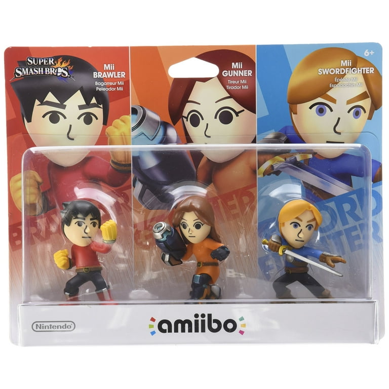 Mii Fighters Mini Figure 3-Pack Mii Brawler, Gunner & Swordfighter