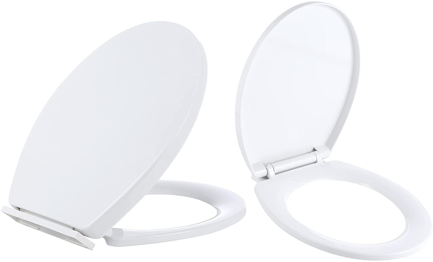 Miibox Removable Round Bowl Polypropylene Toilet Seat with Nonslip Grip