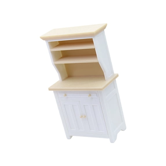 Miiottaa 1:12 Scale Doll House Side Cabinet Miniature Furniture For Kitchen Scene Decors