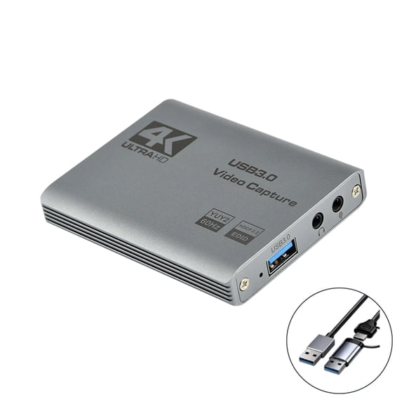Miiottaa 1080P 60Hz Video Capture Card Including Cycle off Real Time Monitoring Capability Aluminum Housing