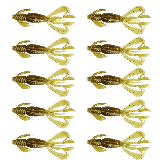 Miiottaa 10Pcs Fishing Crawfish Lure Soft Artificial Swimbait for Freshwaters Saltwater