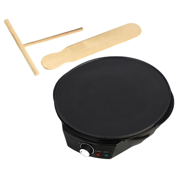 Miiottaa 11.8in Electric Griddle Crepe Maker 1200W Pancake Making Pots Crepe Making Machine Perfect for Quick Breakfast Pancakes