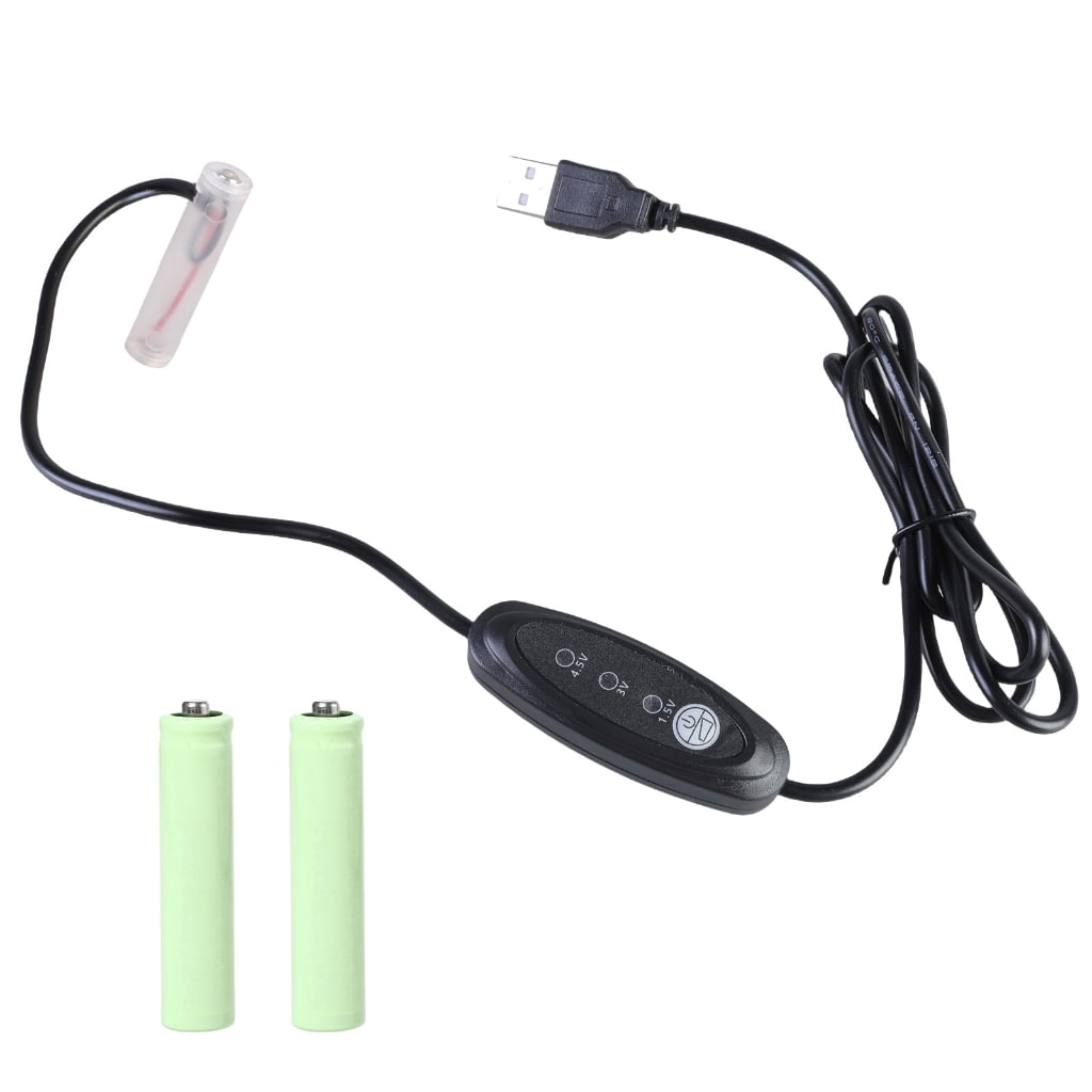 Miiottaa 118cm USB 5V Input 1.5V 3V 4.5V Output Battery Elimination ...