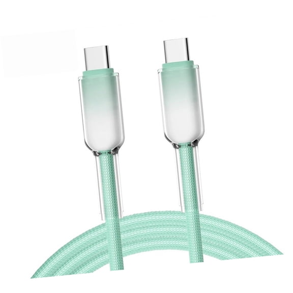 Miiottaa 120W Fast Charging Type C Cable With Ice Crystal Gradient Design And Braided Durability For Phones Tablets Laptops