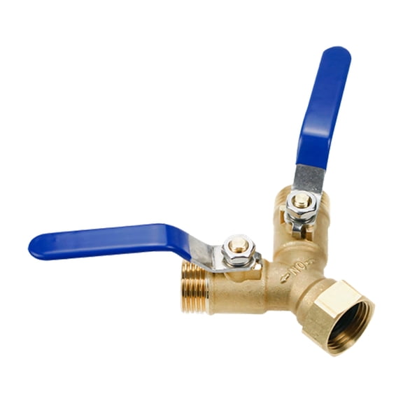 Miiottaa 2 Paths Brass Faucet Divider with Easy Open Flows Channels & Finger Tip Control Levers Water Hose Y Splitter for Outdoor Us