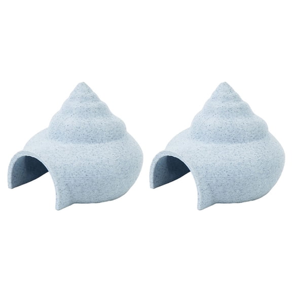 Miiottaa 2Pieces Miniature Seashells House Landscape Decoration for Aquarium Fish Hidings