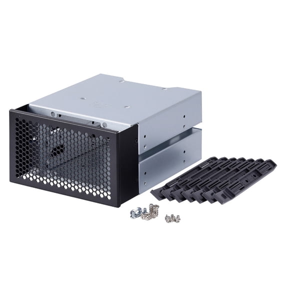 Miiottaa 3 Bay Stainless Steel Hard Drive Cage for Desktop Computer Hard Drive Cage Hard Drive Tray Rack for Computer Case