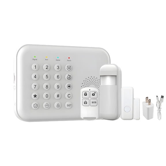 Miiottaa 4G Double Net Robber Alarm Set 100 240V With Crisis Power Supply 8 Security Approaches For Inside Use
