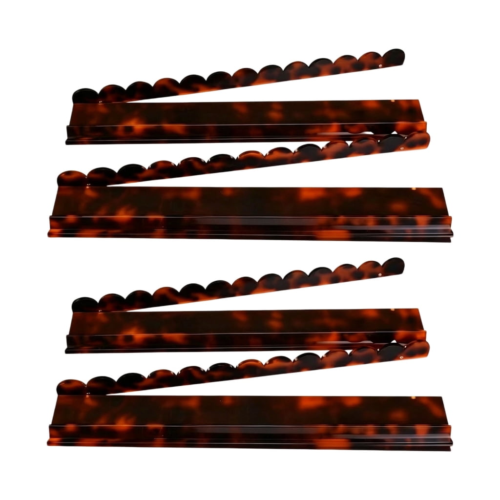 Miiottaa 4Pcs Shell Pattern Acrylic Mahjong Tile Pusher Rack For Card Game