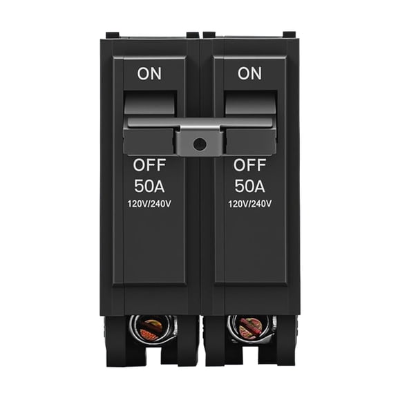 Miiottaa 50 Amp 2 Poles Miniature Circuit Breaker Replacement Square Plug in Small Size Electrical Breaker Easy Installation