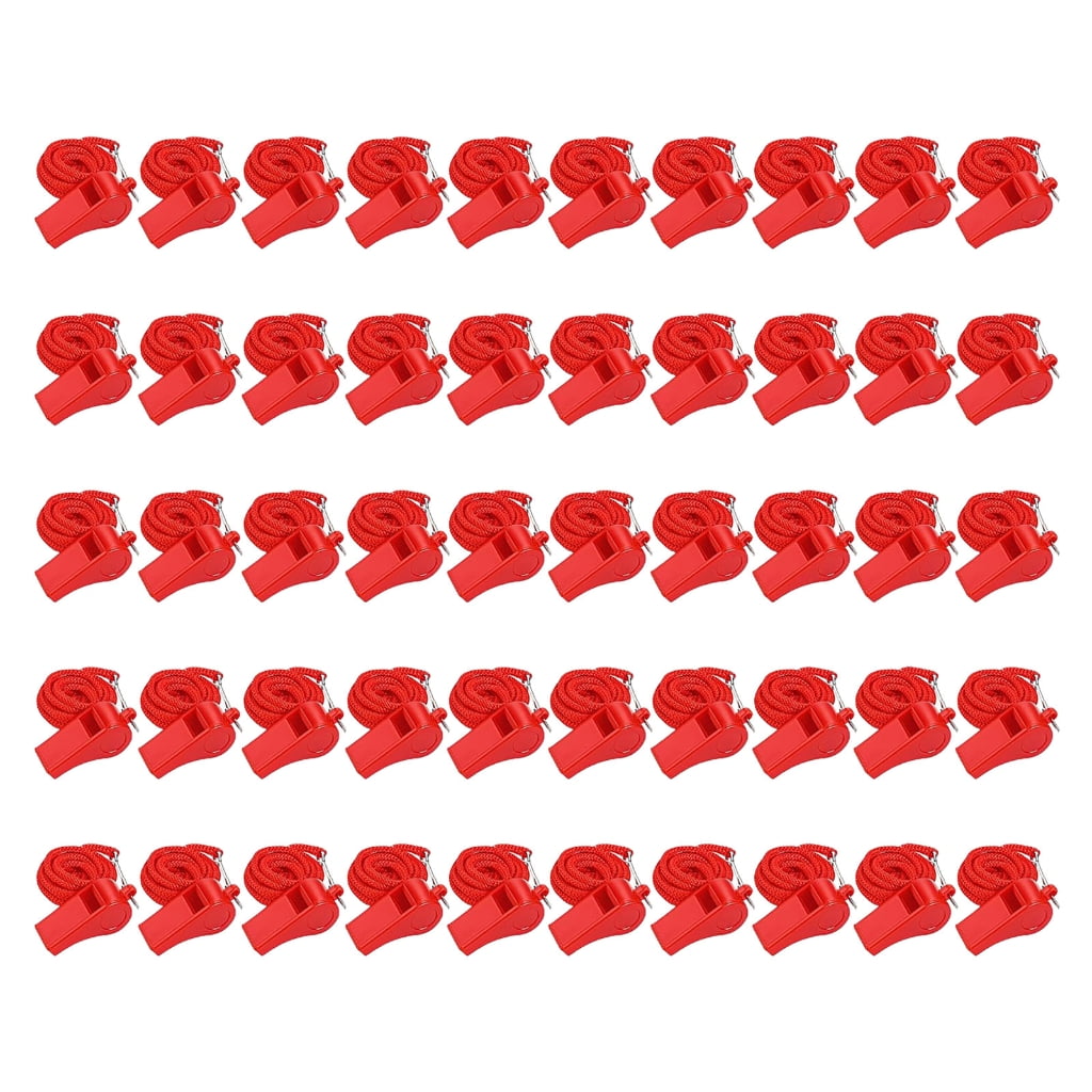 Miiottaa 50Pcs Plastic Sports Whistles Football Referee Whistle for Coaches, Referees