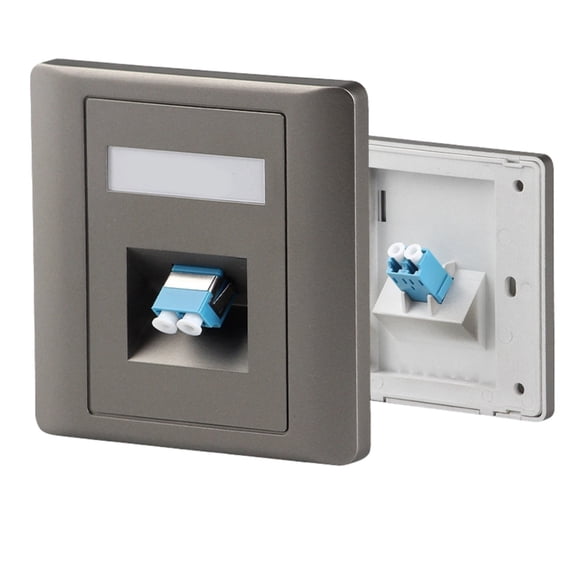 Miiottaa 86mm Fiber Opticals Wall Plate LC Fiber Opticals Panel Networking Fiber Socket For Single Or Double Port Installation
