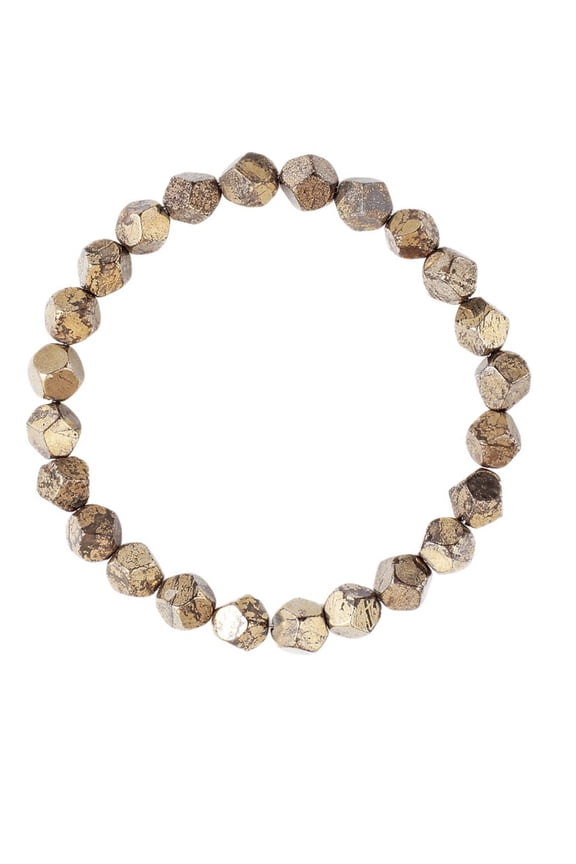 Adjustable Handmade Natural Pyrite Wealth Bracelet Natural Stone Bangle Jewelry