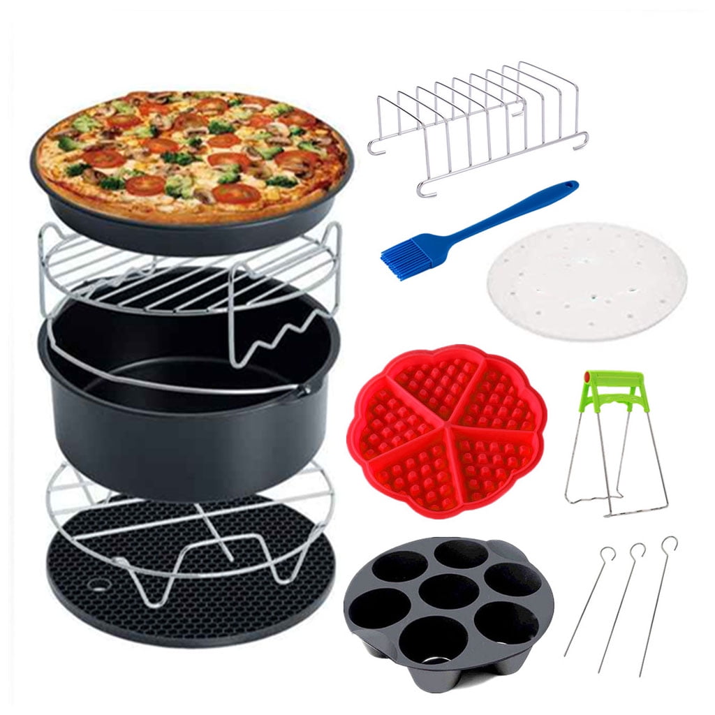 Miiottaa Air Fryer Accessories XL Fit all 3.2QT - 5.3QT Air Fryer BPA Free Dishwasher Safe Nonstick Coating 6-8 inch Deep Fryer