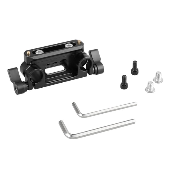 Miiottaa Aluminum Double Port 15mm Rod Adapter 1/4inch Thread Sliding Block For Camera Rod Double Hole Pipe Clamp Accessories