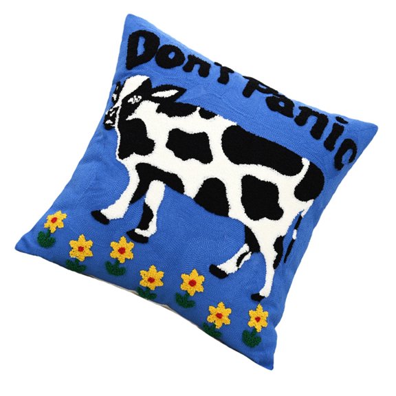 Miiottaa Animal Embroidered Pillow Cover Soft Polycotton Blend Decorative Cushion Cover For Home Office Decoration