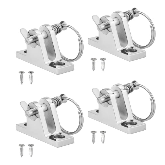 Miiottaa Bimini Top Deck Hinge with Quick Release Pin Hardware For Marine Sunshade Frame